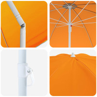 Produktbild för Trädgårdsparasol 240 cm 170T polyester Orange