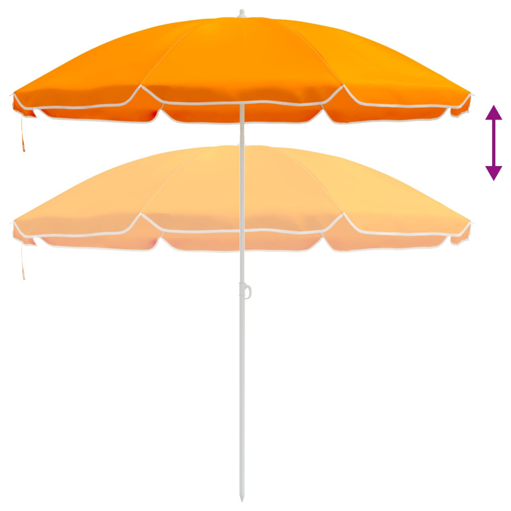 Produktbild för Trädgårdsparasol 240 cm 170T polyester Orange