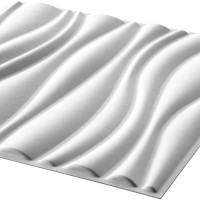 Produktbild för Väggpaneler 12 pcs 50 x 50 cm Vit Formad naturlig växtfibrer