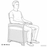 Produktbild för Reclining gardenstol i rottinglook Ljusgrå PP