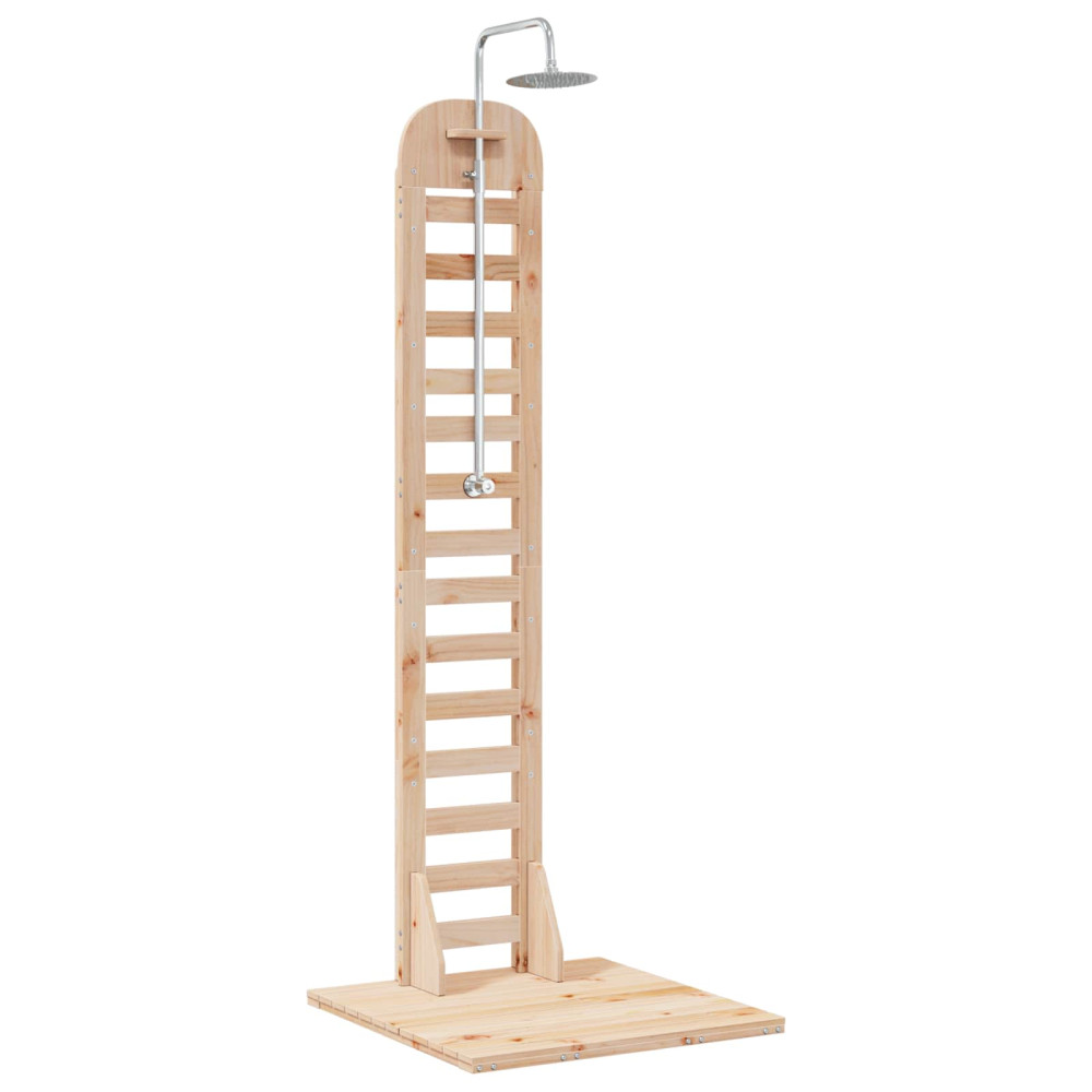 Produktbild för Utomhus Dusch 223 cm Massivt tallträ och rostfritt stål