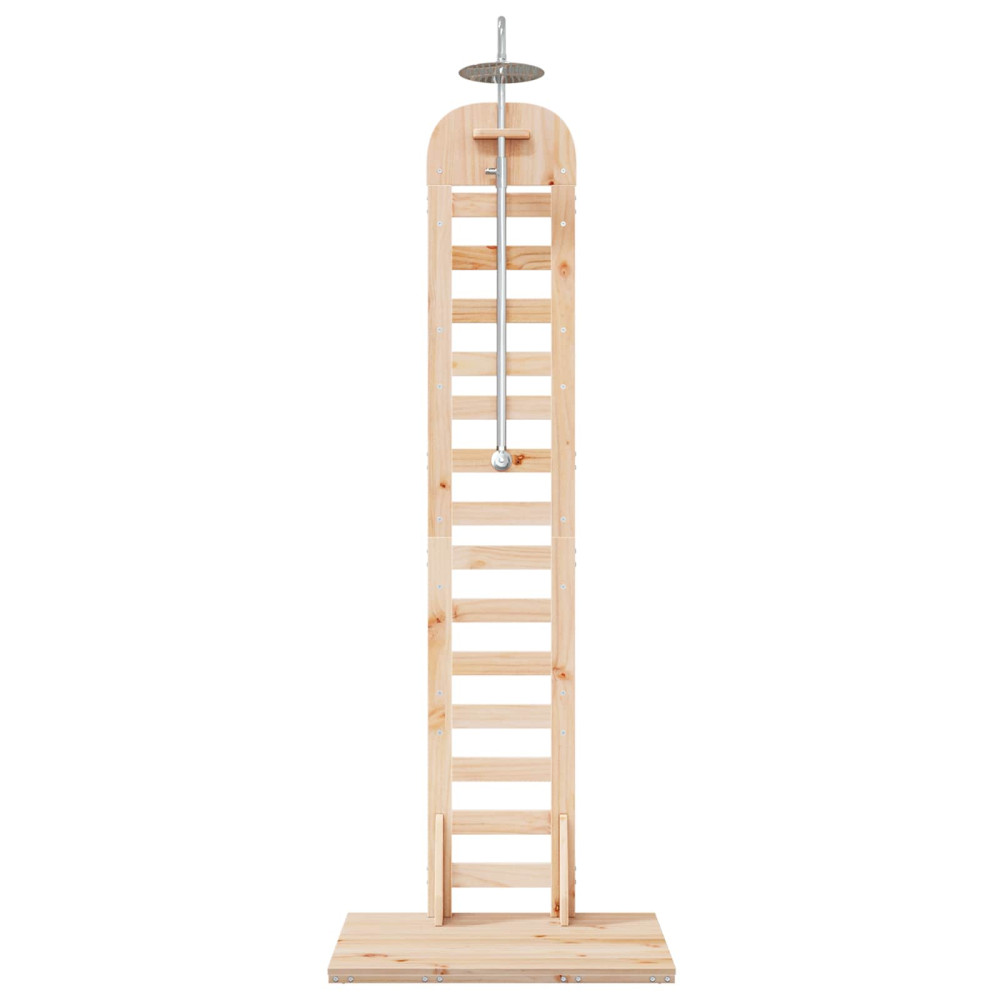 Produktbild för Utomhus Dusch 223 cm Massivt tallträ och rostfritt stål