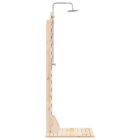 Produktbild för Utomhus Dusch 223 cm Massivt tallträ och rostfritt stål