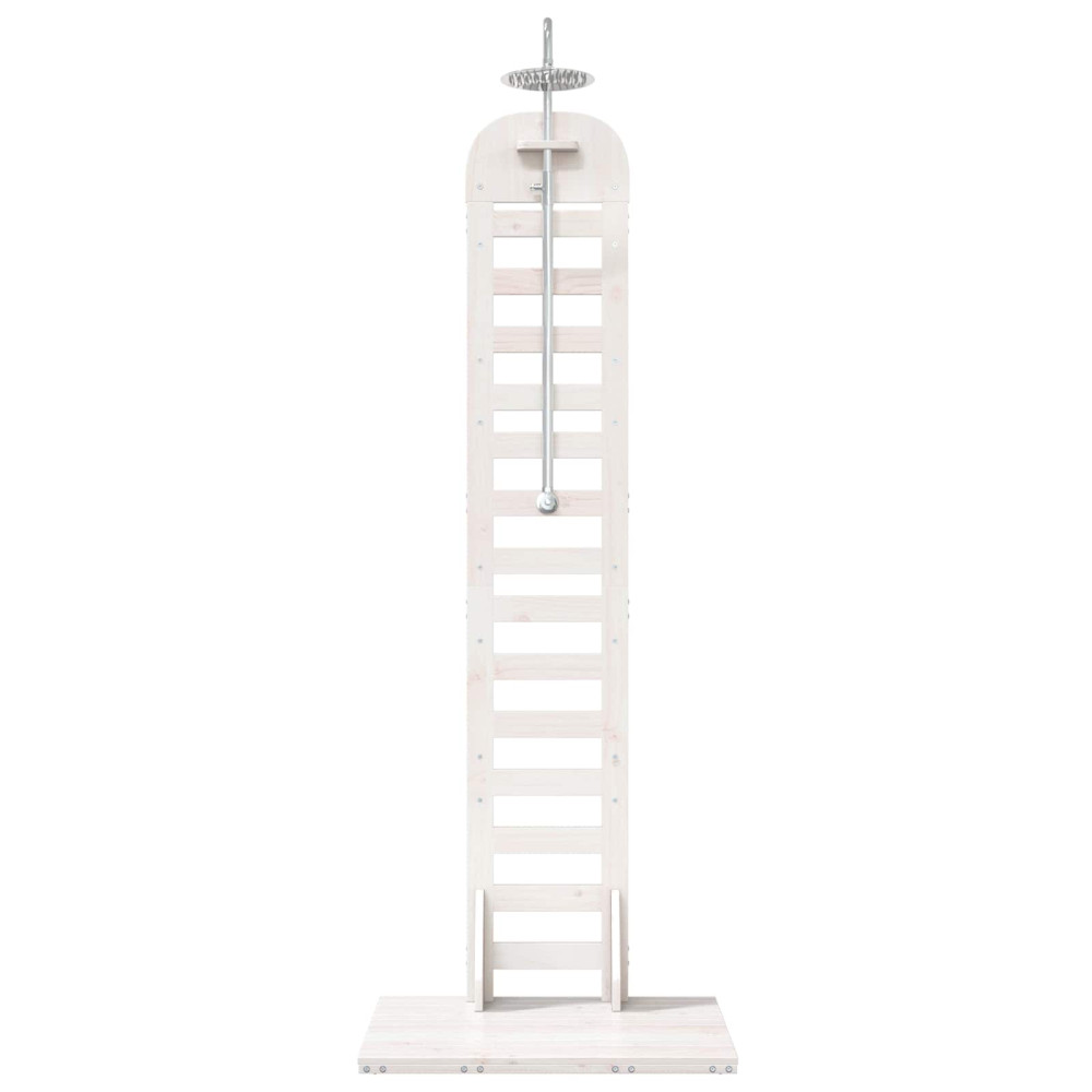 Produktbild för Utomhus Dusch 223 cm Massivt tallträ och rostfritt stål Vit