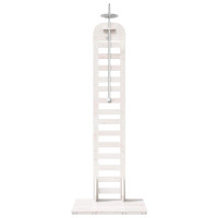 Produktbild för Utomhus Dusch 223 cm Massivt tallträ och rostfritt stål Vit