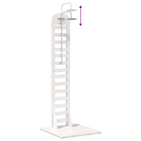 Produktbild för Utomhus Dusch 223 cm Massivt tallträ och rostfritt stål Vit