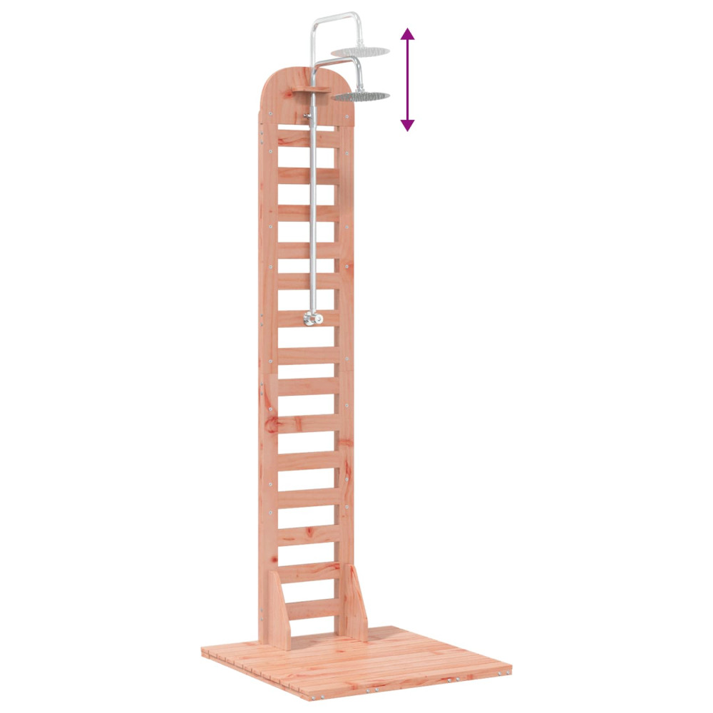 Produktbild för Utomhus Dusch 223 cm Massivt Douglas trä och rostfritt stål