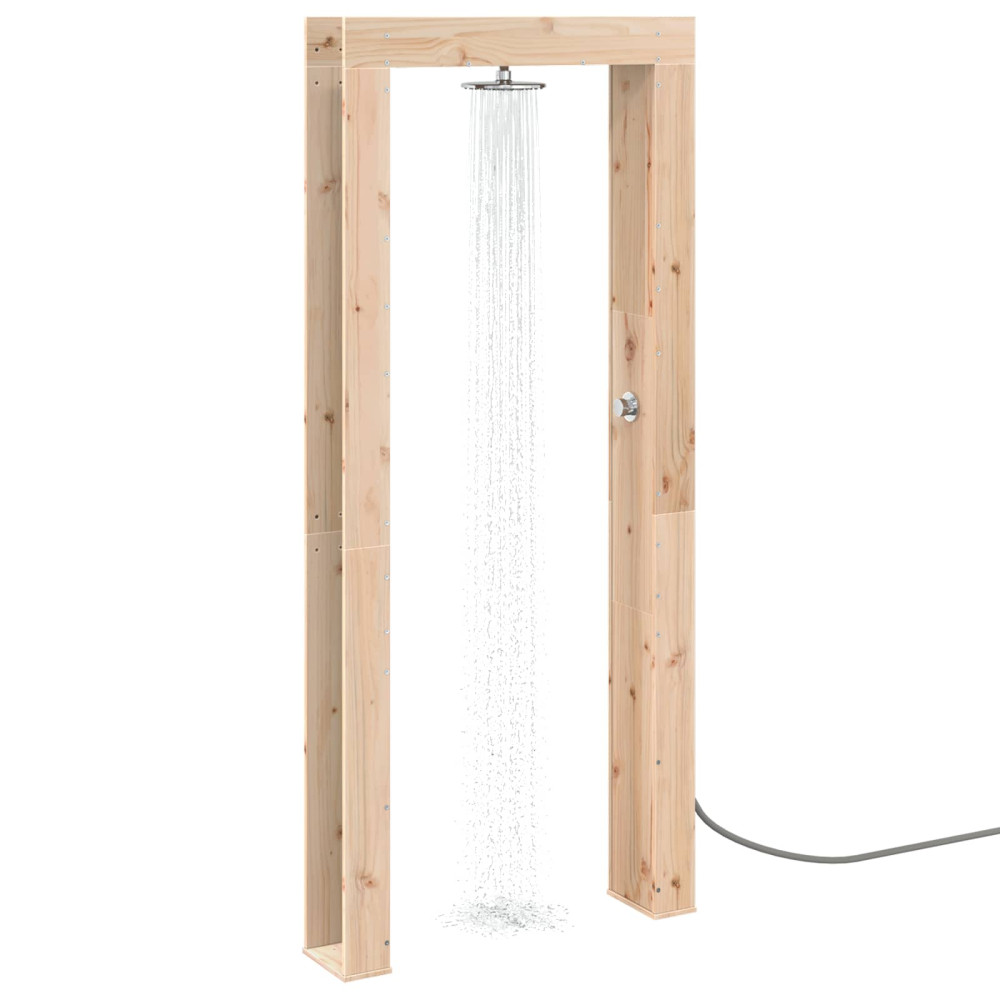 Produktbild för Utomhus Dusch 226 cm Massivt tallträ och rostfritt stål