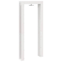 Produktbild för Utomhus Dusch 226 cm Massivt tallträ och rostfritt stål Vit