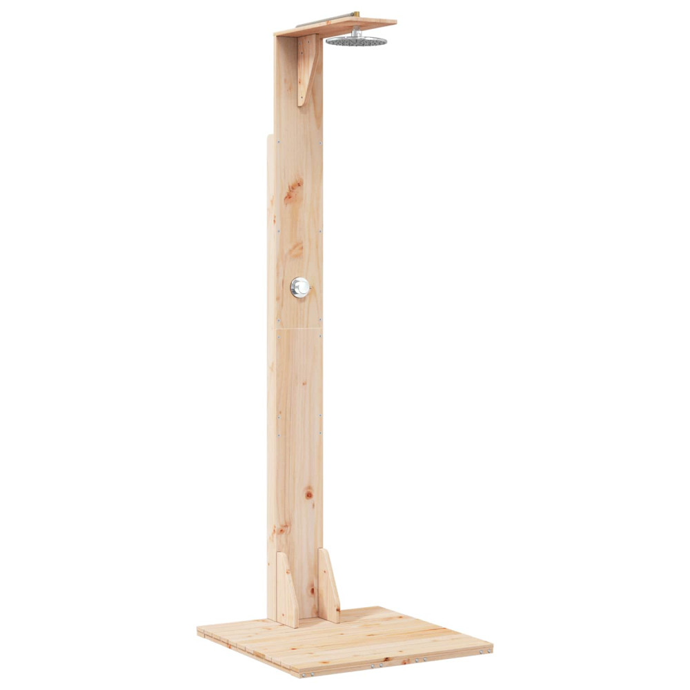 Produktbild för Utomhus Dusch 214,5 cm Massivt tallträ och rostfritt stål