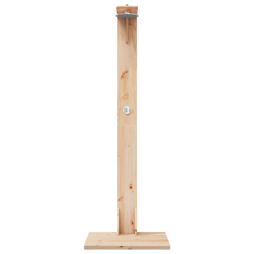 Produktbild för Utomhus Dusch 214,5 cm Massivt tallträ och rostfritt stål