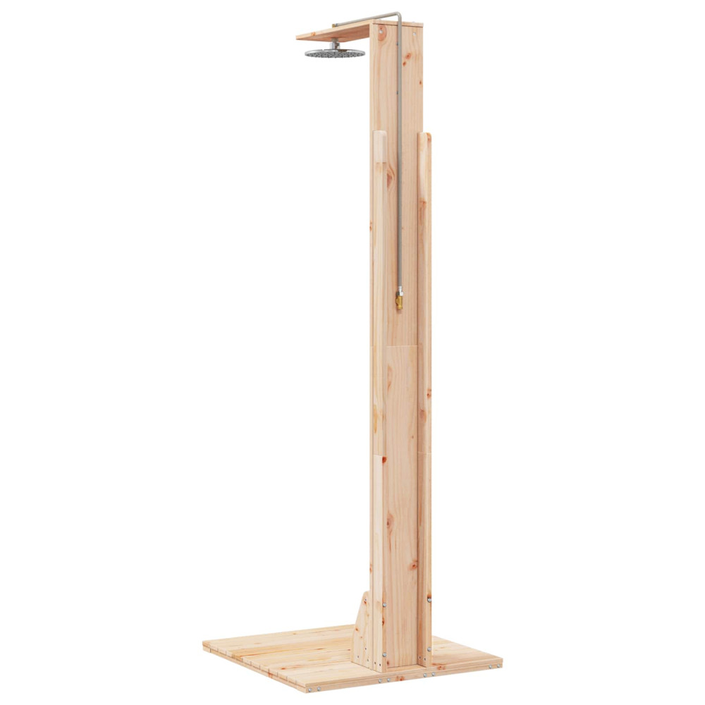 Produktbild för Utomhus Dusch 214,5 cm Massivt tallträ och rostfritt stål