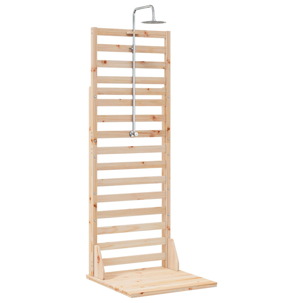 Produktbild för Utomhus Dusch 225 cm Massivt tallträ och rostfritt stål