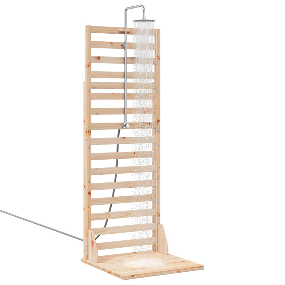 Produktbild för Utomhus Dusch 225 cm Massivt tallträ och rostfritt stål