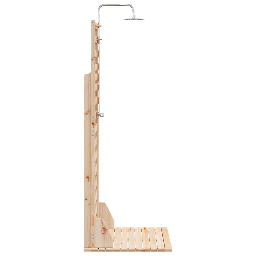 Produktbild för Utomhus Dusch 225 cm Massivt tallträ och rostfritt stål