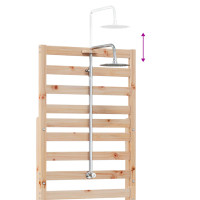 Produktbild för Utomhus Dusch 225 cm Massivt tallträ och rostfritt stål