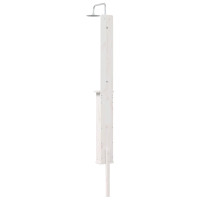 Produktbild för Utomhus Dusch 246 cm Massivt tallträ och rostfritt stål Vit