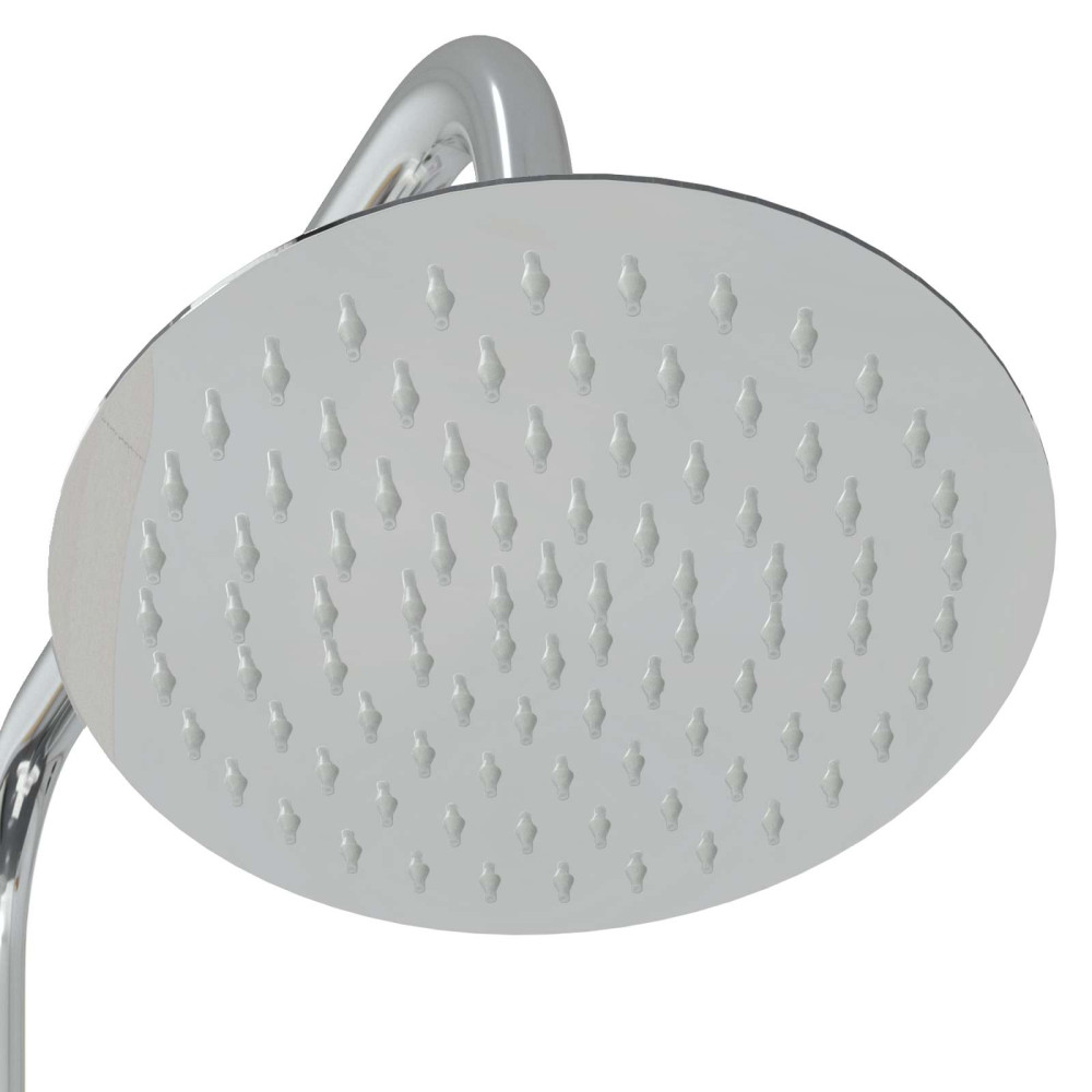 Produktbild för Utomhus Dusch 246 cm Massivt tallträ och rostfritt stål Vit