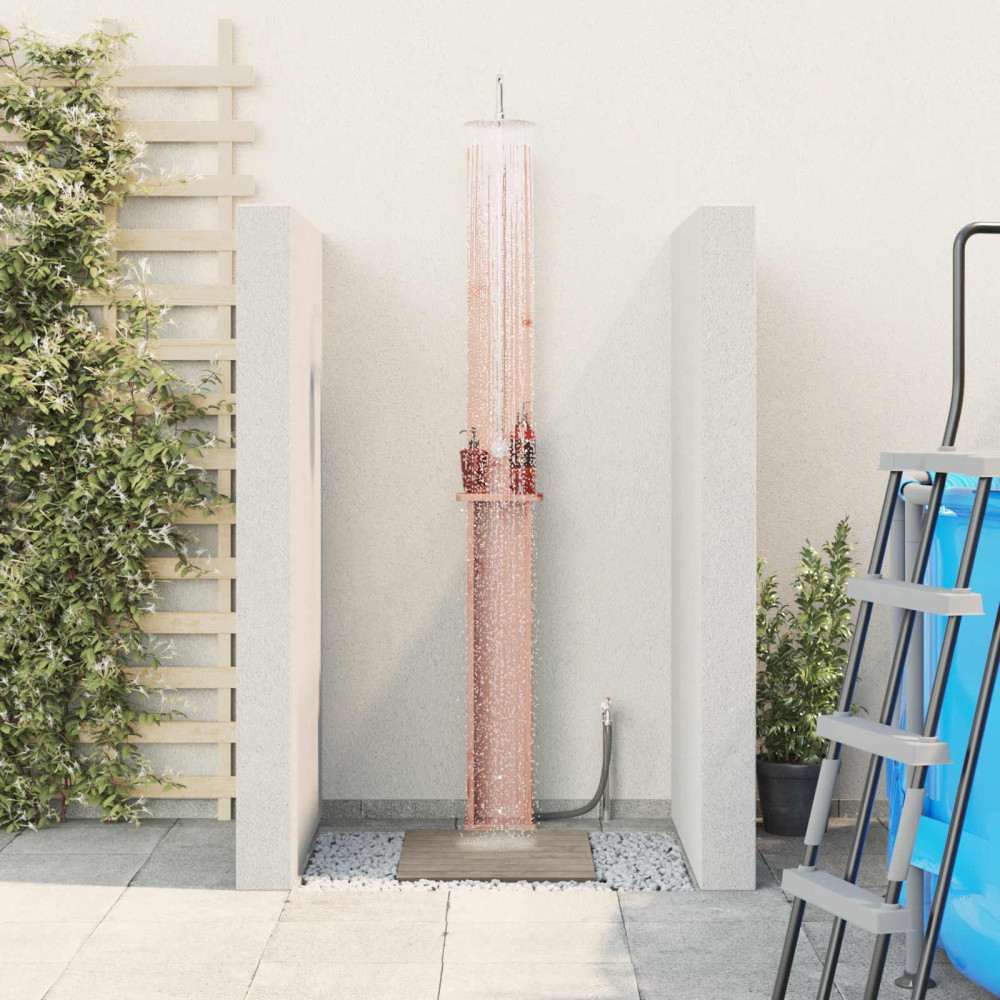 Produktbild för Utomhus Dusch 246 cm Massivt Douglas trä och rostfritt stål