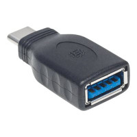 Produktbild för Manhattan USB-C to USB-A Adapter, Male to Female, 5 Gbps (USB 3.2 Gen1 aka USB 3.0), SuperSpeed USB, Black, Lifetime Warranty, Polybag - USB typ C-adapter - USB-C till USB typ A