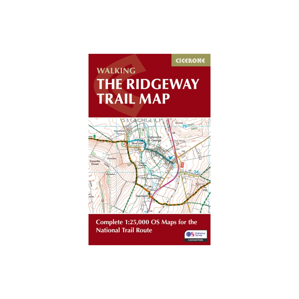 Produktbild för The Ridgeway Trail Map (häftad, eng)