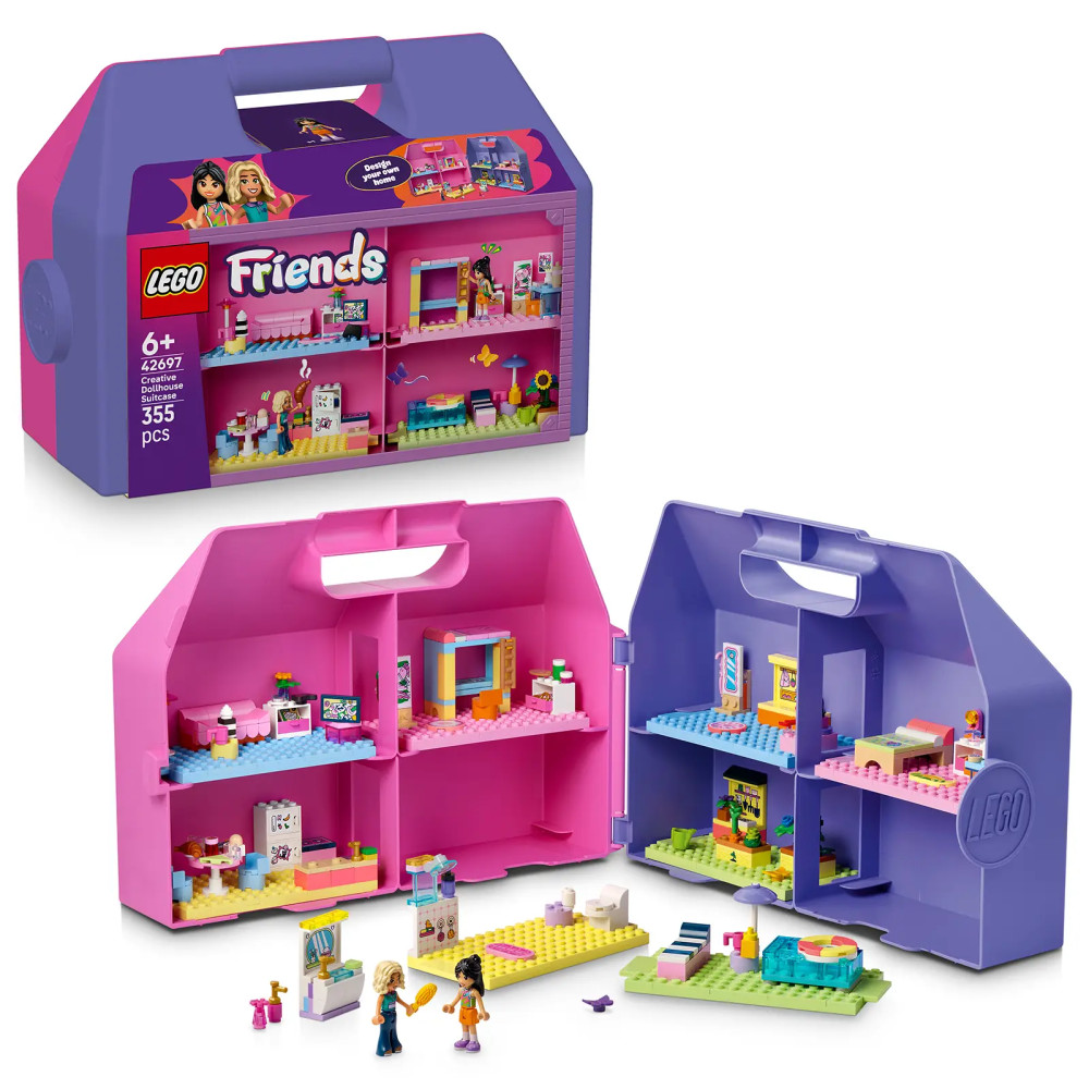 Produktbild för LEGO® Friends 42697 Kreativní kufřík a domek pro panenky