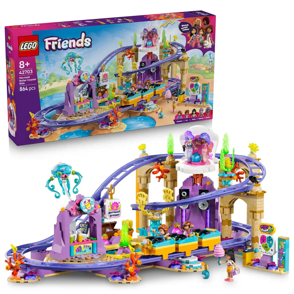 Produktbild för LEGO® Friends 42703 Jízda na horské dráze s mořskými pannami