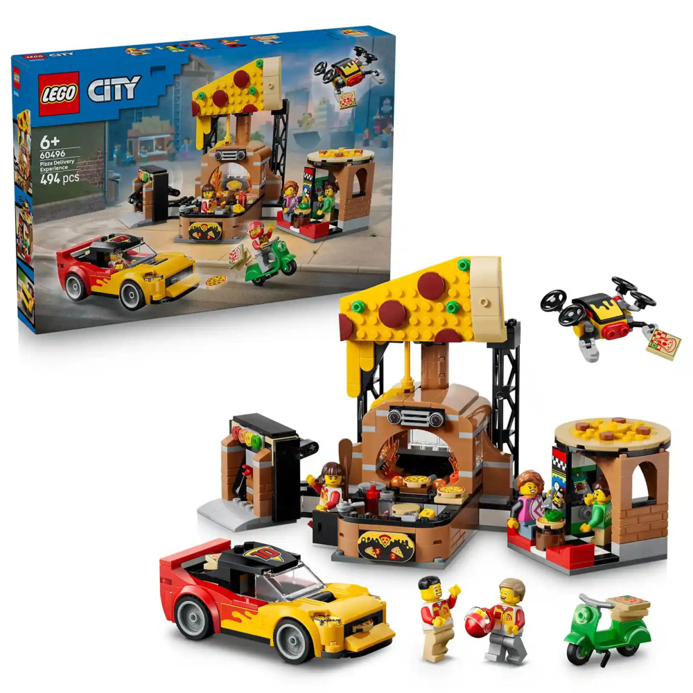 Produktbild för LEGO® City 60496 Rozvoz pizzy a vozidla