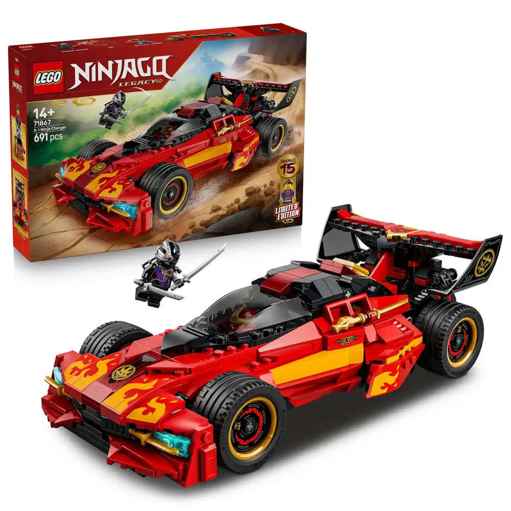 Produktbild för LEGO® NINJAGO® 71867 Kaiův červený bourák: 15 let NINJAGO