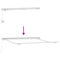 Produktbild för Utdragbar markis Sand 600 × 350 cm Polyester och aluminium