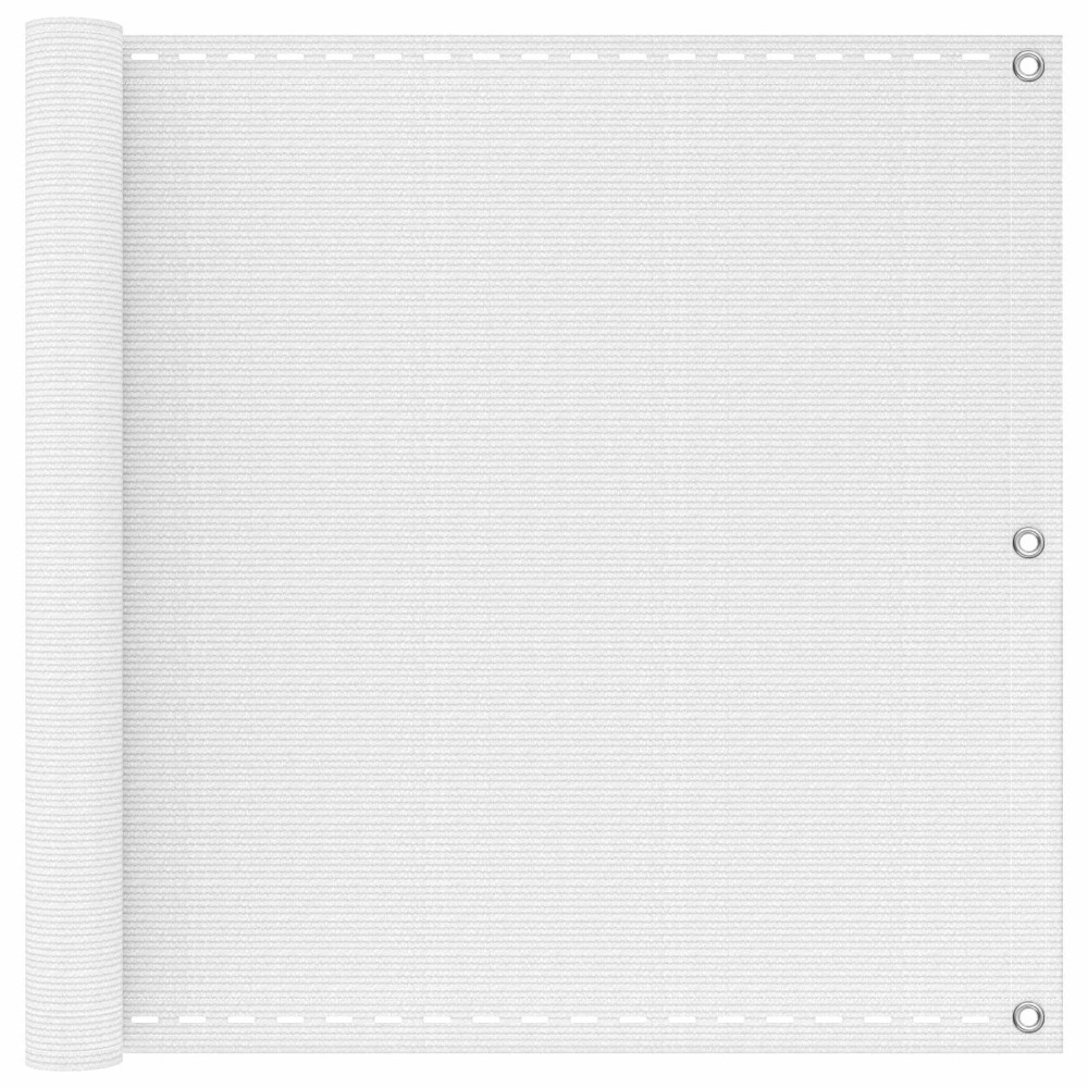 Produktbild för Balkong Skärm Vit 120 x 1000 cm HDPE och Aluminium