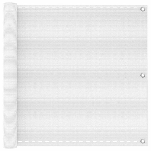 vidaXL Balkong Skärm Vit 120 x 1000 cm HDPE och Aluminium