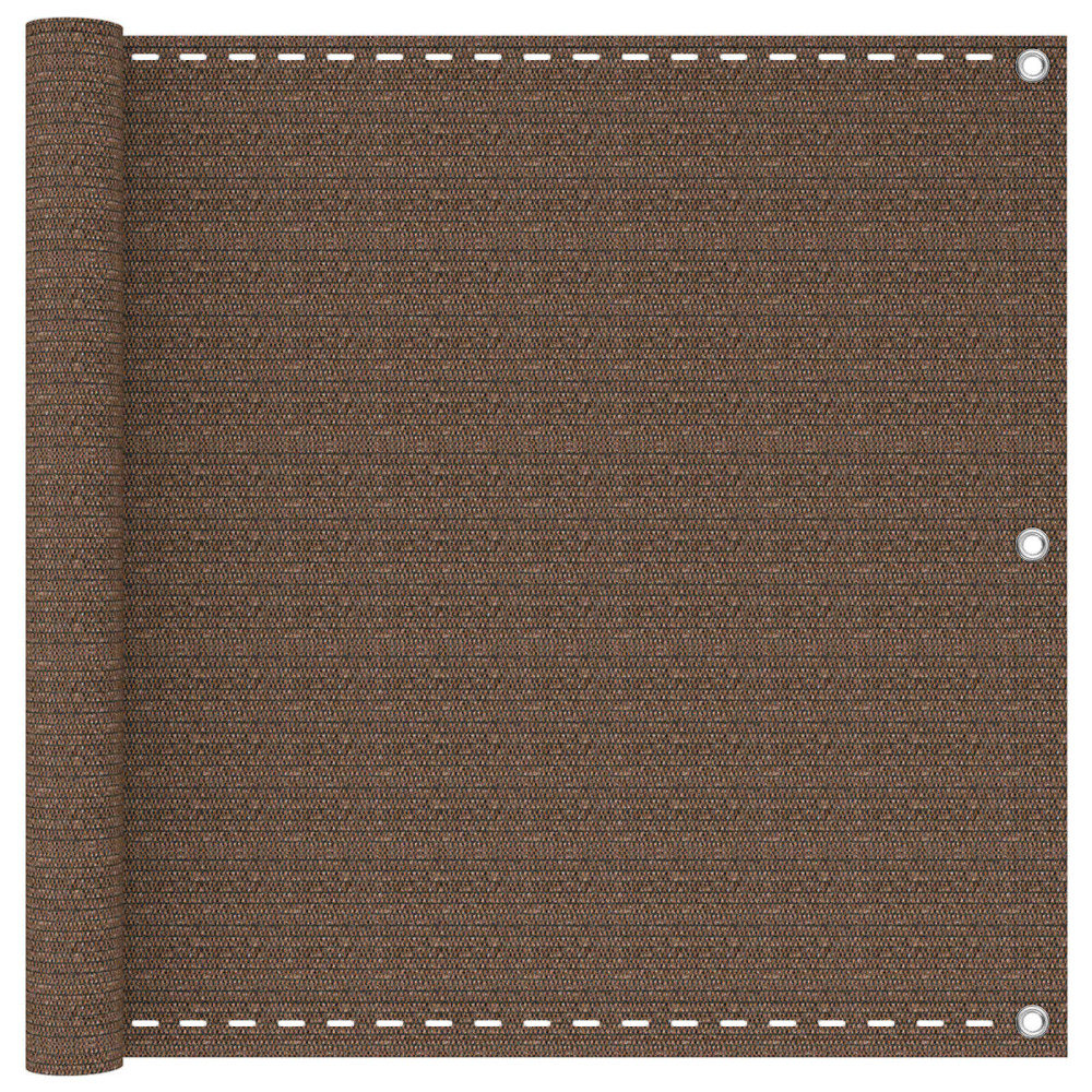 Produktbild för Balkong Skärm Brun 90 x 800 cm HDPE och Aluminium