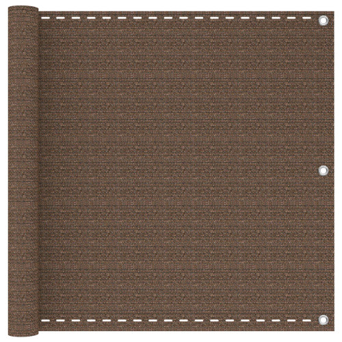 vidaXL Balkong Skärm Brun 90 x 800 cm HDPE och Aluminium