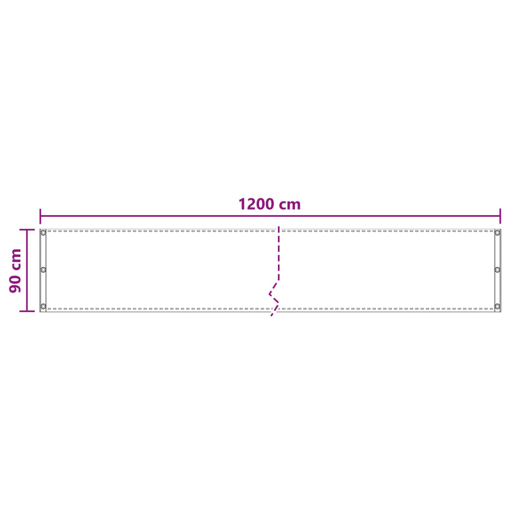 Produktbild för Balkong Skärm Beige 90 x 1200 cm HDPE och Aluminium