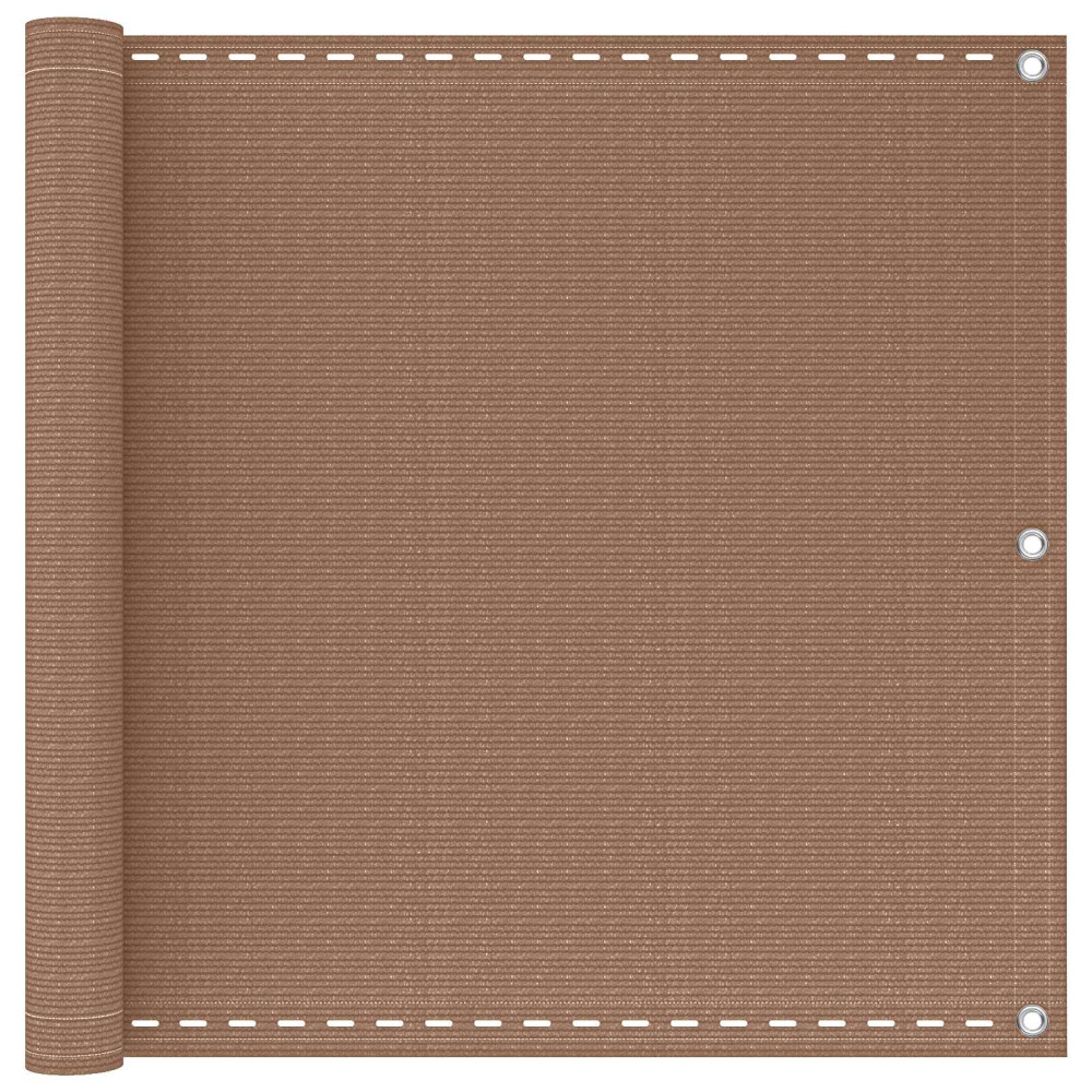 Produktbild för Balkong Skärm Taupe 75 x 800 cm HDPE och Aluminium