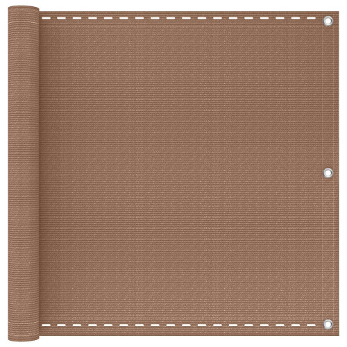 vidaXL Balkong Skärm Taupe 75 x 800 cm HDPE och Aluminium