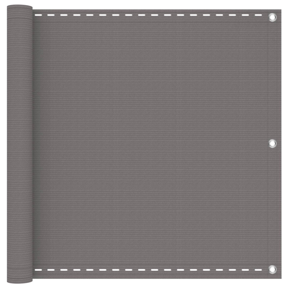 Produktbild för Balkong Skärm Ljusgrå 75 x 300 cm HDPE och Aluminium