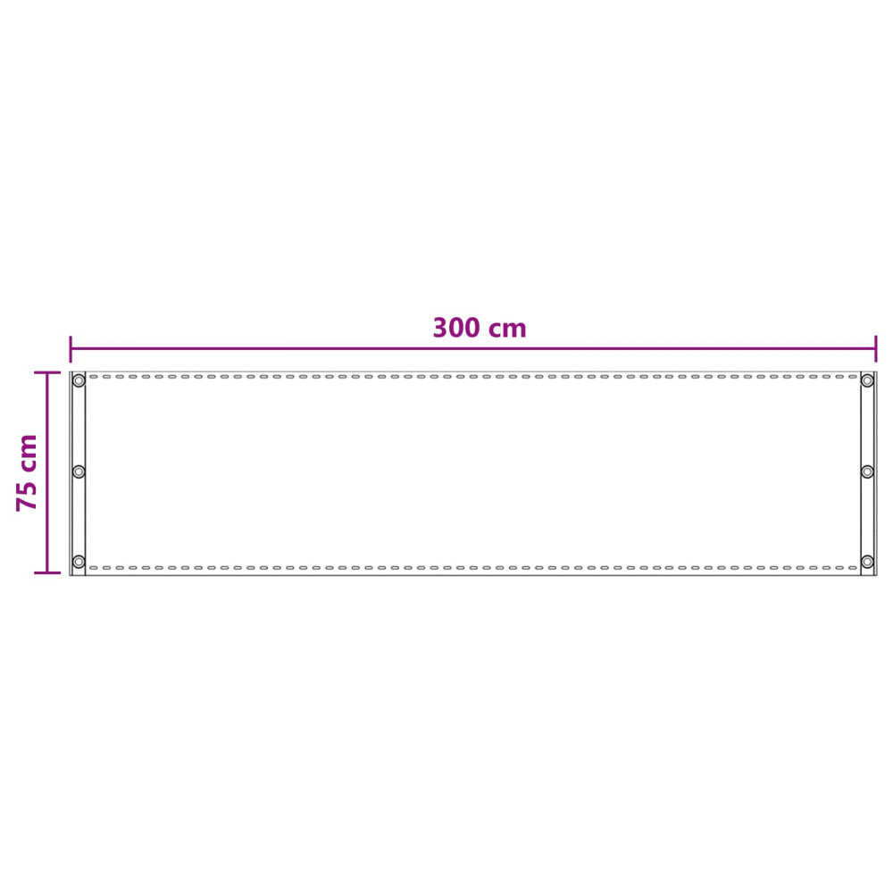 Produktbild för Balkong Skärm Ljusgrå 75 x 300 cm HDPE och Aluminium