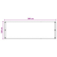Produktbild för Balkong Skärm Ljusgrå 120 x 300 cm HDPE och Aluminium