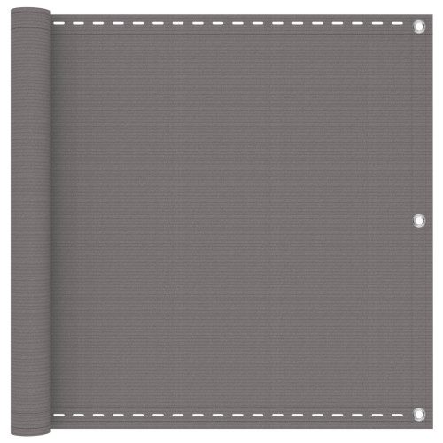 vidaXL Balkong Skärm Ljusgrå 120 x 600 cm HDPE och Aluminium