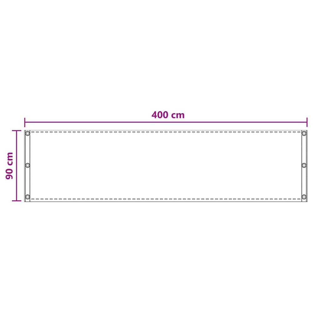 Produktbild för Balkong Skärm Sand 90 x 400 cm HDPE och Aluminium