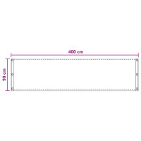 Produktbild för Balkong Skärm Sand 90 x 400 cm HDPE och Aluminium