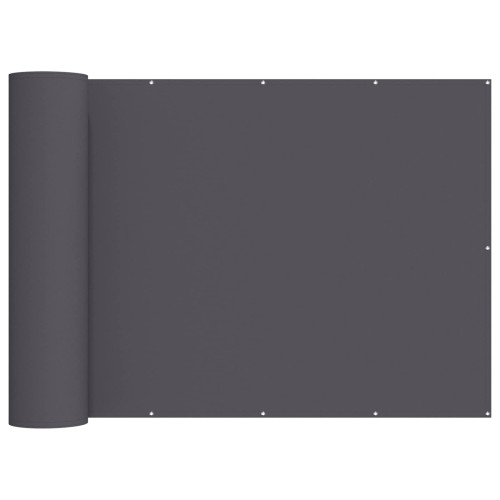 vidaXL Balkongskärm 180 x 500 cm Tyg med PU-beläggning Antracit