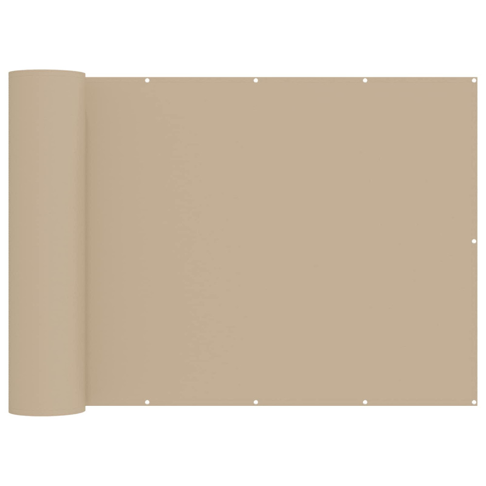 Produktbild för Balkongskärm 180 x 500 cm Tyg med PU-beläggning Beige