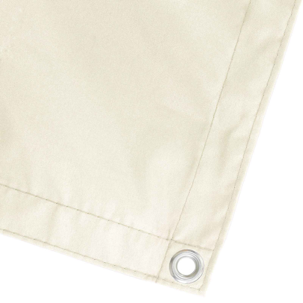 Produktbild för Balkongskärm 180 x 500 cm Tyg med PU-beläggning Gräddvit