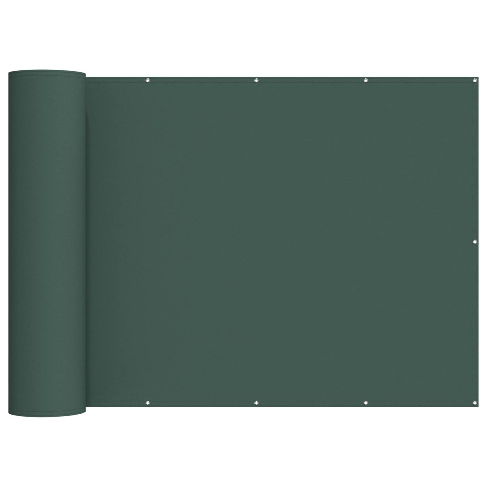 Produktbild för Balkongskärm 200 x 400 cm Tyg med PU-beläggning Mörkgrön