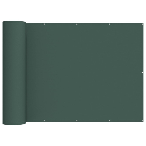 vidaXL Balkongskärm 200 x 400 cm Tyg med PU-beläggning Mörkgrön
