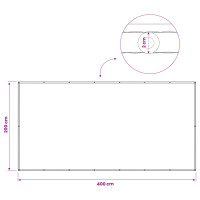 Produktbild för Balkongskärm 200 x 400 cm Tyg med PU-beläggning Mörkgrön