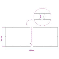 Produktbild för Balkongskärm 180 x 1000 cm Tyg med PU-beläggning Gul